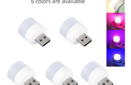 5pcs Mini USB Plug Lamp 5V Super Bright Eye Protection Book Light Computer Mobile Power Charging USB Small Round LED Night Light